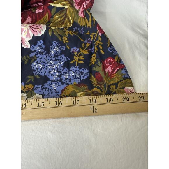 Vintage Susan Bristol Floral High-Waist Wide-Leg Shorts 90s Size 14 - Picture 10 of 11